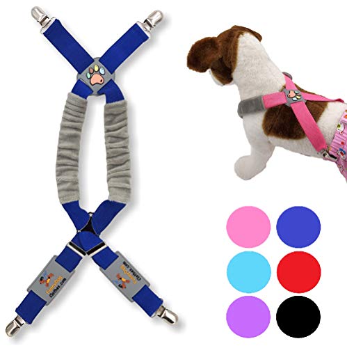 FunnyDogClothes Hunde-Hosenträger für Haustierkleidung, Windeln, Hosen, Röcke, Bauchbänder für kleine, mittelgroße und große Hunde (L/XXL): 11,3 kg – 45,4 kg, dunkelblau von FunnyDogClothes