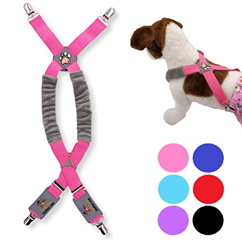 FunnyDogClothes Hunde-Hosenträger für Haustierkleidung, Windeln, Hosen, Röcke, Bauchbänder für kleine, mittelgroße und große Hunde (XS/M: 4-11,3 kg), Rosa von FunnyDogClothes