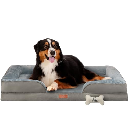 Fur & Bone Hundebett, orthopädische Hundebetten mit abnehmbarem Bezug, Hundesofa, beruhigendes Hundebett, rutschfest und wasserdicht, großes Hundebett, Hundebetten, groß, waschbar, extra großes Fur & Bone Hundebett, orthopädische Hundebetten mit abnehmbarem Bezug, Hundesofa, beruhigendes Hundebett, rutschfest und wasserdicht, großes Hundebett, Hundebetten, groß, waschbar, extra großes von Fur & Bone