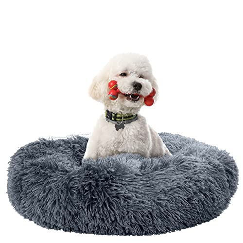 Fur & Bone Rundes Plüsch-Donut-Bett, selbstwärmend, waschbar, Katzen- und Hundebett, 70 cm, Dunkelgrau Fur & Bone Rundes Plüsch-Donut-Bett, selbstwärmend, waschbar, Katzen- und Hundebett, 70 cm, Dunkelgrau von Fur & Bone