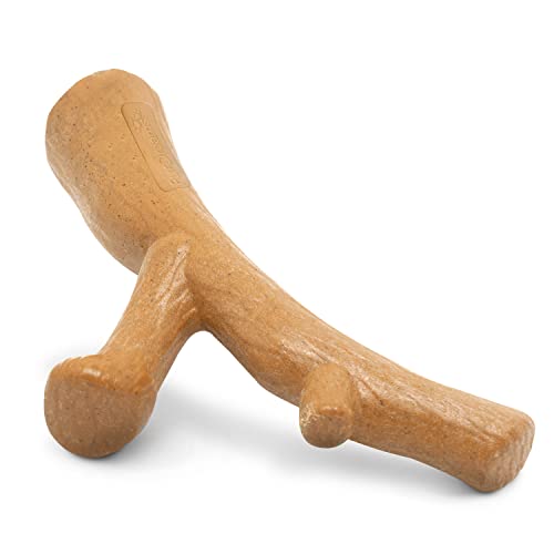 FurDreams Waschbares Hunde-Stick-Kauspielzeug, langlebige Zahnreinigung Dental Clear Kauknochen für Welpen, extrem robustes Spielzeug für aggressive Kauer, Kaustab mit echtem Speckgeschmack (klein, von FurDreams