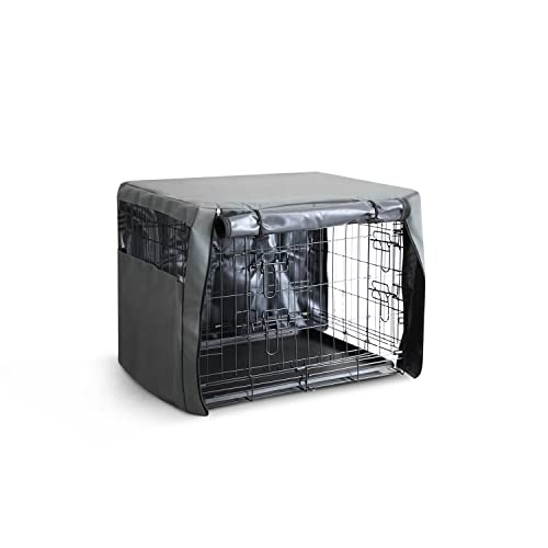 Furdreams Premium Abdeckung für 91,4 cm Hundekäfig – Polyester mit PVC-Beschichtung, Zwei Rolltüren & atmungsaktive Netzfenster – einfache Installation & maschinenwaschbar – Käfigabdeckung für Furdreams Premium Abdeckung für 91,4 cm Hundekäfig – Polyester mit PVC-Beschichtung, Zwei Rolltüren & atmungsaktive Netzfenster – einfache Installation & maschinenwaschbar – Käfigabdeckung für von FurDreams