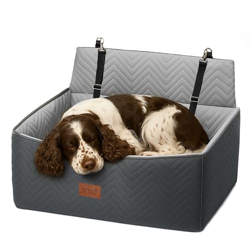 Furdreams XL Hundeautositz – Plüsch-Reisebett mit 10 cm Schaumstoff-Booster – passend für Hunde bis zu 27 kg – rutschfeste Unterseite – 74 x 53 x 27 cm – verwandelt Sich in EIN gemütliches Schlafsofa Furdreams XL Hundeautositz – Plüsch-Reisebett mit 10 cm Schaumstoff-Booster – passend für Hunde bis zu 27 kg – rutschfeste Unterseite – 74 x 53 x 27 cm – verwandelt Sich in EIN gemütliches Schlafsofa von FurDreams