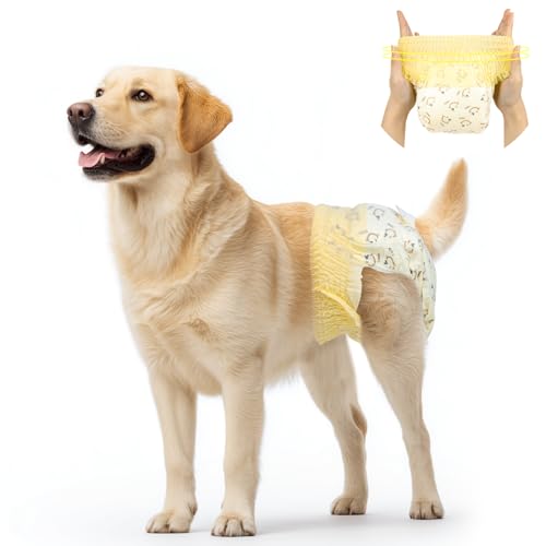 FurVeluxia Hundewindeln zum Hochziehen, für Frauen mit dehnbarem Bund, Einweg-Windeln, super saugfähig, auslaufsicher, Hundewindeln, Vollwickelwelpe in Wärmeperiode, ältere Menschen, Behinderte, 60 von FurVeluxia
