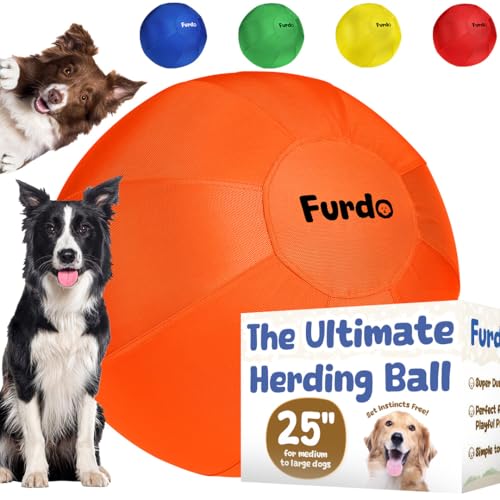 Furdo 63,5 cm Herding Ball für Hunde, für australischen Schäferhund, für Rinder, Border Collie, für Blue Heelers & andere mittelgroße bis große Hunde, Herding Dog Ball, Herding Hundespielzeug Furdo 63,5 cm Herding Ball für Hunde, für australischen Schäferhund, für Rinder, Border Collie, für Blue Heelers & andere mittelgroße bis große Hunde, Herding Dog Ball, Herding Hundespielzeug von Furdo