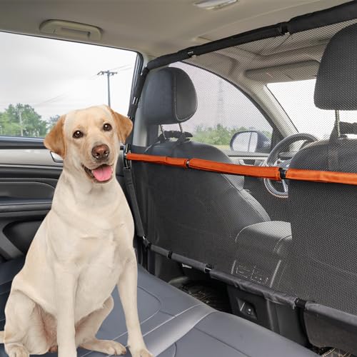 Furggis Auto-Barriere für Hunde, 142,2 cm breit, durchsichtig, Auto-Rücksitz, Laderaum, Trennwand für Haustiere, Kofferraum-Netz, Trennwand für Hunde, ideal für SUVs, LKWs, Limousinen in voller Größe Furggis Auto-Barriere für Hunde, 142,2 cm breit, durchsichtig, Auto-Rücksitz, Laderaum, Trennwand für Haustiere, Kofferraum-Netz, Trennwand für Hunde, ideal für SUVs, LKWs, Limousinen in voller Größe von Furggis