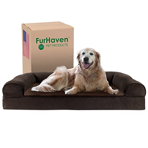 furhaven Cooling Gel Infused Memory Foam an Sofa Pet Bett für Hunde und Katzen von Furhaven