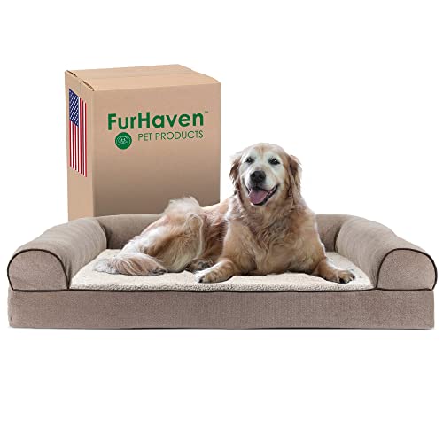 furhaven Cooling Gel Infused Memory Foam an Sofa Pet Bett für Hunde und Katzen von Furhaven Pet