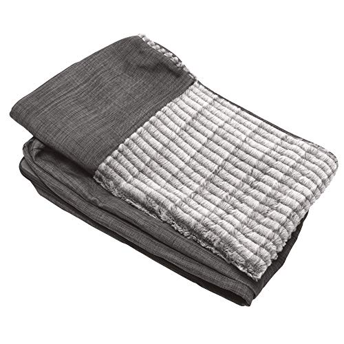 FurHaven Pet Dog Bed Cover - Embossed Plush Faux Fur and Performance Linen Traditional Sofa-Style Living Room Couch Pet Bed Replacement Cover for Dogs and Cats, Charcoal, Jumbo FurHaven Pet Dog Bed Cover - Embossed Plush Faux Fur and Performance Linen Traditional Sofa-Style Living Room Couch Pet Bed Replacement Cover for Dogs and Cats, Charcoal, Jumbo von Furhaven