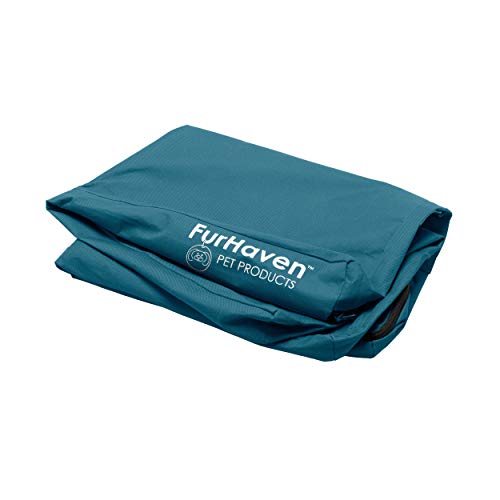 Furhaven Ersatz-Hundebettbezug, wasserabweisend, für drinnen und draußen, Logo-Druck, Oxford-Polycanvas-Matratze, waschbar, Deep Lagoon, Größe L Furhaven Ersatz-Hundebettbezug, wasserabweisend, für drinnen und draußen, Logo-Druck, Oxford-Polycanvas-Matratze, waschbar, Deep Lagoon, Größe L von Furhaven