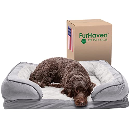 Furhaven Haustier-Hundebett, Große Hundebetten für Große Hunde, Mittlere Kleine Hundebetten für Mittlere Kleine Hunde, Hundebett für Kisten, Sofa und Couch Furhaven Haustier-Hundebett, Große Hundebetten für Große Hunde, Mittlere Kleine Hundebetten für Mittlere Kleine Hunde, Hundebett für Kisten, Sofa und Couch von Furhaven