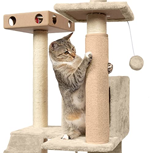 Furhaven Haustiermöbel für Katzen und Kätzchen, robuste Kratzmatte, maschinenwaschbar, Größe XL, cremefarben von Furhaven