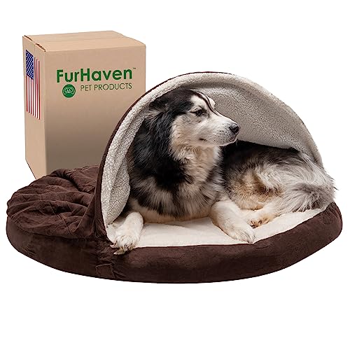 Furhaven Hundebett aus Memory-Schaum für große Hunde, rund, mit abnehmbarem, waschbarem Bezug, für Hunde bis zu 36,3 kg, Sherpa und Wildleder, 111,8 cm, Espresso, 111,8 cm Furhaven Hundebett aus Memory-Schaum für große Hunde, rund, mit abnehmbarem, waschbarem Bezug, für Hunde bis zu 36,3 kg, Sherpa und Wildleder, 111,8 cm, Espresso, 111,8 cm von Furhaven