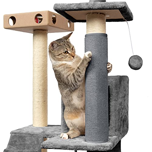 Furhaven Kratzbaum-Abdeckung für Indoor-Katzen, passend für Pfosten mit einem Durchmesser von bis zu 8,9 cm, langlebig und weniger Unordnung – Tiger robuste Kratzmatte – Grau, Größe M Furhaven Kratzbaum-Abdeckung für Indoor-Katzen, passend für Pfosten mit einem Durchmesser von bis zu 8,9 cm, langlebig und weniger Unordnung – Tiger robuste Kratzmatte – Grau, Größe M von Furhaven