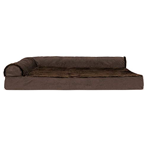 Furhaven Kühlendes Gel-Hundebett für große Hunde mit abnehmbaren Nackenrollen und waschbarem Bezug, für Hunde bis zu 43 kg, Plüsch und Samt, L-förmige Chaiselette, Sable Brown, Jumbo/XL Furhaven Kühlendes Gel-Hundebett für große Hunde mit abnehmbaren Nackenrollen und waschbarem Bezug, für Hunde bis zu 43 kg, Plüsch und Samt, L-förmige Chaiselette, Sable Brown, Jumbo/XL von Furhaven