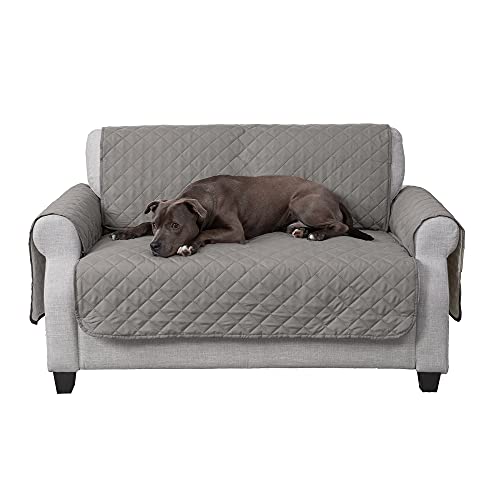 Furhaven Loveseat Slipcover Water-Resistant Reversible Two-Tone Furniture Protector Cover - Gray/Mist, Loveseat von Furhaven