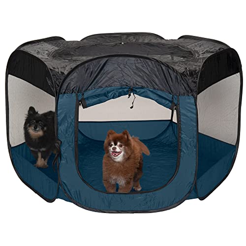 Furhaven Pop Up Playpen Pet Tent Playground - Sailor Blue, Extra Large von Furhaven