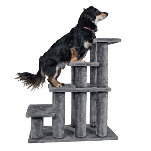 Furhaven Steady Paws Multi-Step Pet Stairs for High Beds & Sofas - Gray, 4-Step von Furhaven