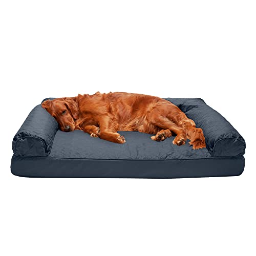 Furhaven XL Orthopedic Dog Bed Quilted Sofa-Style w/Removable Washable Cover - Iron Gray, Jumbo (X-Large) von Furhaven