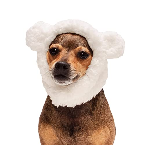 Furhaven XS-SM Hundehut Flex-Fit Eisbär Sherpa Halloween Kostüm, waschbar - Creme, XS bis S von Furhaven