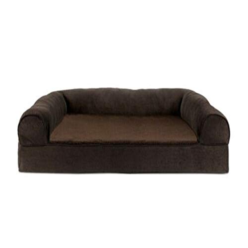 Furhaven Large Orthopedic Dog Bed Plush & Suede Sofa-Style w/Removable Washable Cover - Espresso, Large von Furhaven