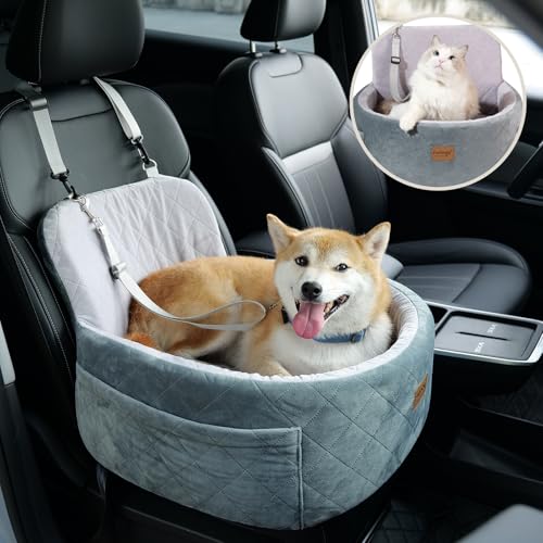 Hunde Autositz, Hundeautositz für kleine/mittlere Hunde & Katzen, Abnehmbarer & Waschbarer Hundesitz Auto Rückbank mit Dicker Polsterung, Leine & Aufbewahrungstaschen, Memory Schaum Dog Car Seat, Grau Hunde Autositz, Hundeautositz für kleine/mittlere Hunde & Katzen, Abnehmbarer & Waschbarer Hundesitz Auto Rückbank mit Dicker Polsterung, Leine & Aufbewahrungstaschen, Memory Schaum Dog Car Seat, Grau von Furlogy