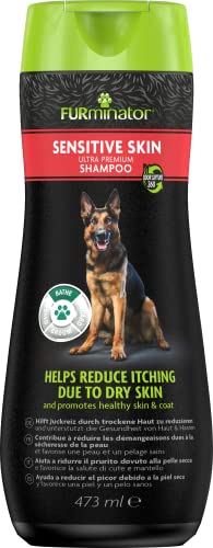 FURminator Sensitive Skin Hunde-Shampoo - Premium Shampoo für Hunde mit sensibler Haut, reduziert durch trockene Haut verursachten Juckreiz, 473 ml von Furminator