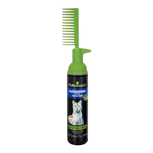 FURminator Wannenfreier Enthaarungsschaumkamm, 85 ml, Fellpflegekamm für Katzen, hilft das Fell zu erfrischen und Gerüche zu reduzieren, ohne auszuspülen FURminator Wannenfreier Enthaarungsschaumkamm, 85 ml, Fellpflegekamm für Katzen, hilft das Fell zu erfrischen und Gerüche zu reduzieren, ohne auszuspülen von Furminator