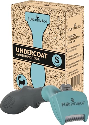 Furminator deShedding-Tool Katze Größe S Langhaar- Katzenbürste für kleine Katzen zur Entfernung der Unterwolle von Furminator