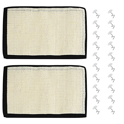 Furpaw Sofaschutz Katze, Kratzbrett für Katzen Kratzpads Sisal Kratzteppich Couch Katzen Kratzmatte Kratzschutz Sofa - 30x40cm, 2er Pack von Furpaw