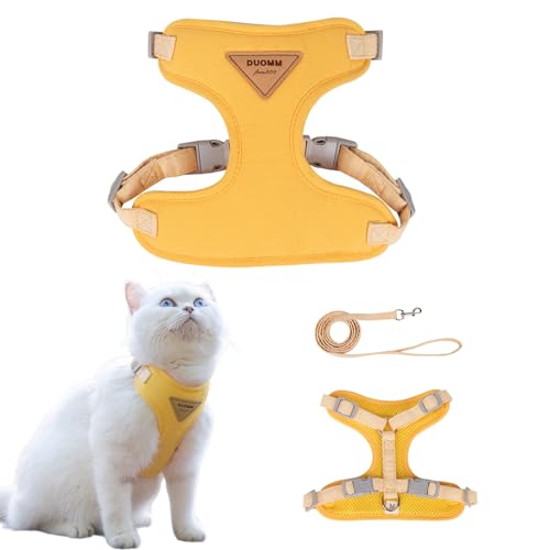 FurrPhunny Katzengeschirr und Leine, ausbruchsicher, verstellbar und bequem, ideal für Spaziergänge mit der Katze im Freien – Hundegeschirr für Welpen, Kätzchen, mittelgroße und große Katzen (Gelb, FurrPhunny Katzengeschirr und Leine, ausbruchsicher, verstellbar und bequem, ideal für Spaziergänge mit der Katze im Freien – Hundegeschirr für Welpen, Kätzchen, mittelgroße und große Katzen (Gelb, von FurrPhunny