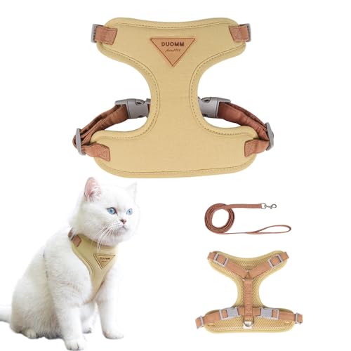 FurrPhunny Katzengeschirr und Leine, ausbruchsicher, verstellbar und bequem, ideal für Spaziergänge mit der Katze im Freien – Hundegeschirr für Welpen, Kätzchen, mittelgroße und große Katzen (Beige, FurrPhunny Katzengeschirr und Leine, ausbruchsicher, verstellbar und bequem, ideal für Spaziergänge mit der Katze im Freien – Hundegeschirr für Welpen, Kätzchen, mittelgroße und große Katzen (Beige, von FurrPhunny