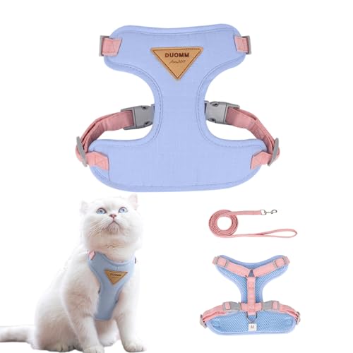 FurrPhunny Katzengeschirr und Leine, ausbruchsicher, verstellbar und bequem, ideal für Spaziergänge mit der Katze im Freien – Hundegeschirr für Welpen, Kätzchen, mittelgroße und große Katzen (Blau, S) FurrPhunny Katzengeschirr und Leine, ausbruchsicher, verstellbar und bequem, ideal für Spaziergänge mit der Katze im Freien – Hundegeschirr für Welpen, Kätzchen, mittelgroße und große Katzen (Blau, S) von FurrPhunny