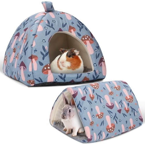 FurrTales Meerschweinchen-Versteck Kaninchenbett mit Tunnel, gemütliches Meerschweinchen-Spielzeug für Hamster, Kaninchen, Frettchen und Kleintiere, 2 Stück FurrTales Meerschweinchen-Versteck Kaninchenbett mit Tunnel, gemütliches Meerschweinchen-Spielzeug für Hamster, Kaninchen, Frettchen und Kleintiere, 2 Stück von FurrTales