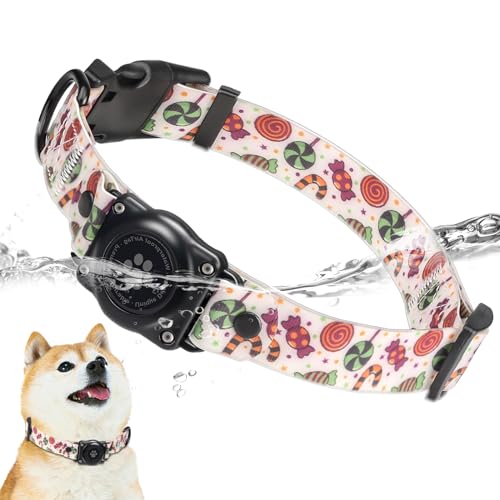 AirTag Hundehalsband, integriertes IP68 wasserdichtes Airtag-Halsband, leicht zu reinigen, ultra-langlebig, geruchsdicht, lichtbeständig, strapazierfähig, für kleine, mittelgroße und große Hunde von Furrigo