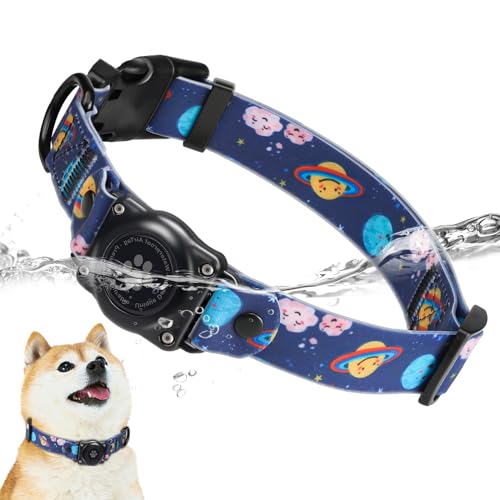 AirTag Hundehalsband, integriertes IP68 wasserdichtes Airtag-Halsbandhalter, leicht zu reinigen, ultra-langlebig, geruchsdicht, lichtbeständig, robuste Hundehalsbänder für kleine, mittelgroße und von Furrigo