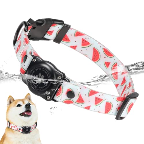 AirTag Hundehalsband, integriertes IP68 wasserdichtes Airtag-Halsbandhalter, leicht zu reinigen, ultra-langlebig, geruchsdicht, lichtbeständig, robuste Hundehalsbänder für kleine, mittelgroße und von Furrigo