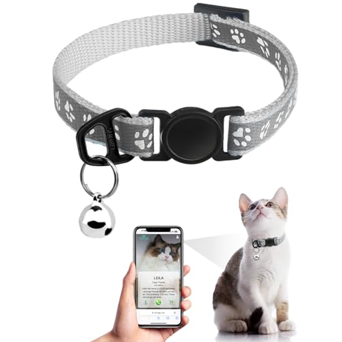 Katzenhalsband mit QR-Code-Namensschild, reflektierendes Kätzchen-Halsband mit Glöckchen, personalisierbar, ultra-langlebig, verstellbar, Schnellverschluss, passend für die meisten Mädchen, Jungen, Katzenhalsband mit QR-Code-Namensschild, reflektierendes Kätzchen-Halsband mit Glöckchen, personalisierbar, ultra-langlebig, verstellbar, Schnellverschluss, passend für die meisten Mädchen, Jungen, von Furrigo