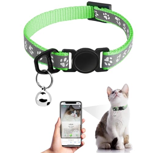 Katzenhalsband mit QR-Code-Namensschild, reflektierendes Kätzchen-Halsband mit Glöckchen, personalisierbar, ultra-langlebig, verstellbar, Schnellverschluss, passend für die meisten Mädchen, Jungen, Katzenhalsband mit QR-Code-Namensschild, reflektierendes Kätzchen-Halsband mit Glöckchen, personalisierbar, ultra-langlebig, verstellbar, Schnellverschluss, passend für die meisten Mädchen, Jungen, von Furrigo