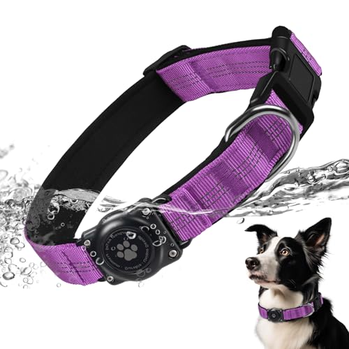 Reflektierendes Air Tag Hundehalsband – 100% wasserdichtes Hundehalsband, AirTag-Halter, extra langlebig, weich gepolstert, AirTag-Hundehalsbänder für kleine, mittelgroße und große Hunde Reflektierendes Air Tag Hundehalsband – 100% wasserdichtes Hundehalsband, AirTag-Halter, extra langlebig, weich gepolstert, AirTag-Hundehalsbänder für kleine, mittelgroße und große Hunde von Furrigo