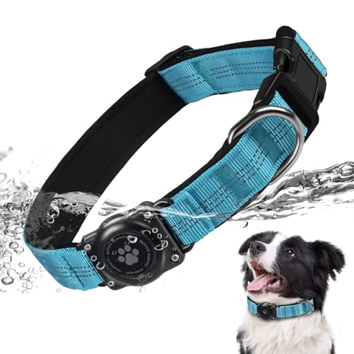 Reflektierendes Air Tag Hundehalsband – 100% wasserdichtes Hundehalsband, AirTag-Halter, extra langlebig, weich gepolstert, AirTag-Hundehalsbänder für kleine, mittelgroße und große Hunde Reflektierendes Air Tag Hundehalsband – 100% wasserdichtes Hundehalsband, AirTag-Halter, extra langlebig, weich gepolstert, AirTag-Hundehalsbänder für kleine, mittelgroße und große Hunde von Furrigo