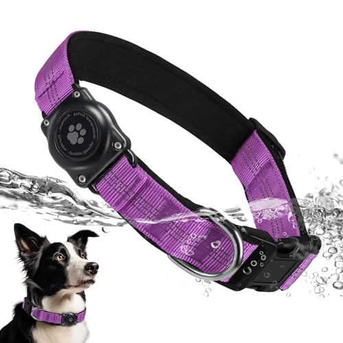 Upgraded AirTag Hundehalsband, IP68 Wasserdicht, Air Tag Hundehalsbandhalter, reflektierend, ultra-langlebig, bequem gepolstert, robuste Hundehalsbänder für kleine, mittelgroße und große Hunde (L Upgraded AirTag Hundehalsband, IP68 Wasserdicht, Air Tag Hundehalsbandhalter, reflektierend, ultra-langlebig, bequem gepolstert, robuste Hundehalsbänder für kleine, mittelgroße und große Hunde (L von Furrigo