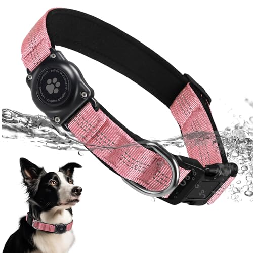 Upgraded AirTag Hundehalsband, IP68 Wasserdicht, Air Tag Hundehalsbandhalter, reflektierend, ultra-langlebig, bequem gepolstert, robuste Hundehalsbänder für kleine, mittelgroße und große Hunde (XS (26 von Furrigo