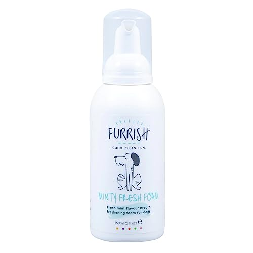 Furrish Minty Fresh Breath Foam 150 ml – Hunde-Atemerfrischer – langanhaltende Frische – natürliche Minz-Formel – einfache Anwendung – fördert die Mundhygiene von Furrish