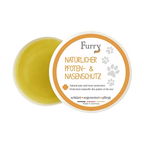 Furry Pfotenbalsam Nasenbalsam für Hunde, 120ml, Made in Germany, schützt, beruhigt, ohne Vaseline, Pfotenschutz für Sommer und Winter, mit Bienenwachs, Kokosöl, Hanföl, Ringelblumenöl Furry Pfotenbalsam Nasenbalsam für Hunde, 120ml, Made in Germany, schützt, beruhigt, ohne Vaseline, Pfotenschutz für Sommer und Winter, mit Bienenwachs, Kokosöl, Hanföl, Ringelblumenöl von Furry