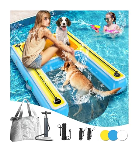 Aufblasbare Wasserrampen, vielseitig verwendbar, große Hunde-Schwimmleiter für Pool, Boot, Dock, See, rutschfest, einteilige Rampe, Netz, Schwimmplanke für Erwachsene, Kinder, Hunde bis zu 109 kg Aufblasbare Wasserrampen, vielseitig verwendbar, große Hunde-Schwimmleiter für Pool, Boot, Dock, See, rutschfest, einteilige Rampe, Netz, Schwimmplanke für Erwachsene, Kinder, Hunde bis zu 109 kg von FurryPlanet