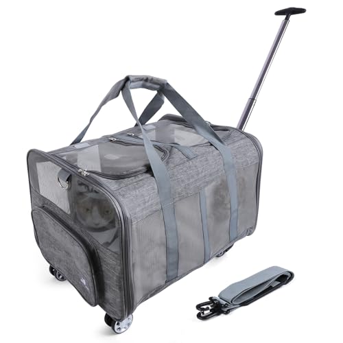 Furryilla katzentransportbox mit Rollen große Katzen für 2 Katzen Hunde faltbar Tragetasche bis 17kg/38lb Furryilla katzentransportbox mit Rollen große Katzen für 2 Katzen Hunde faltbar Tragetasche bis 17kg/38lb von Furryilla