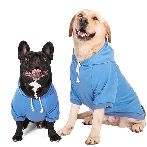 Furryilla Haustier Kleidung für Hund, Hund Hoodies Sweatshirt mit Leine Loch für mittlere große Hunde（Blau-2XL） von Furryilla