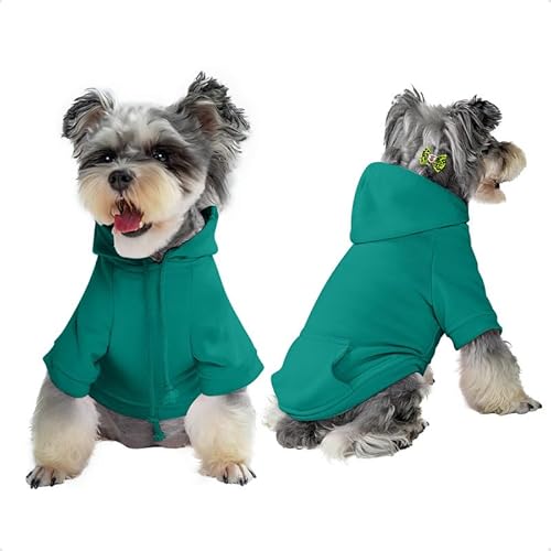 Furryilla Haustierkleidung für Hunde, Hunde-Kapuzenpullover mit Kapuze und Taschen für kleine Hunde (Bluebird-Hunde-Kapuzenpullover, Größe L) von Furryilla