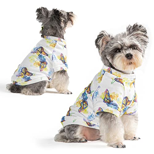 Furryilla Hunde-Sweatshirts mit Oster-Schmetterlingsmuster, Baumwolle, leicht und weich, mit Loch, Weihnachten, Neujahr, geeignet für kleine Hunde von Furryilla